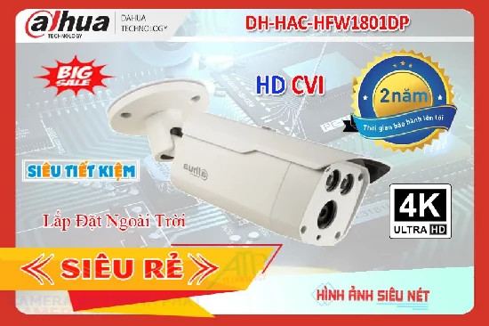 Lắp đặt camera tân phú Camera DH-HAC-HFW1801DP Dahua Siêu Nét