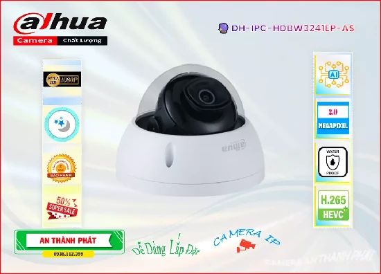 Lắp đặt camera tân phú ✓ Camera DH-IPC-HDBW3241EP-AS  Dahua