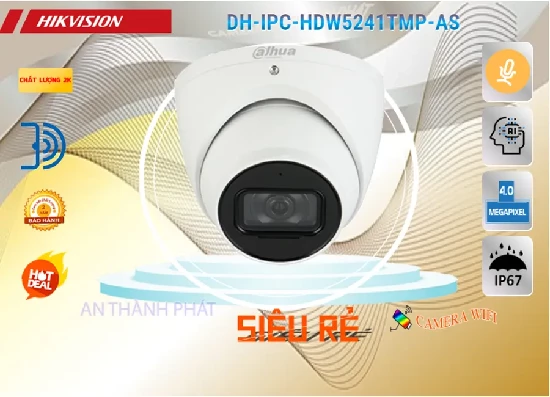 Lắp đặt camera tân phú Camera  Dahua DH-IPC-HDW5241TMP-AS Thiết kế Đẹp