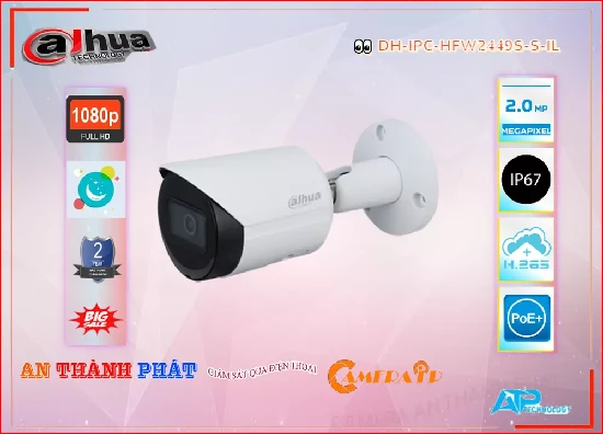 Lắp đặt camera tân phú ❂  Camera DH-IPC-HFW2231SP-S-S2  Dahua Giá rẻ