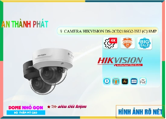 Lắp đặt camera tân phú Camera An Ninh  Hikvision DS-2CD2186G2-ISU(C) Giá rẻ