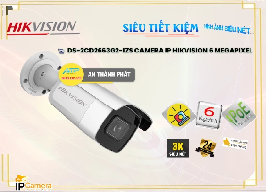 Lắp đặt camera tân phú DS-2CD2663G2-IZS Camera  Hikvision Sắc Nét