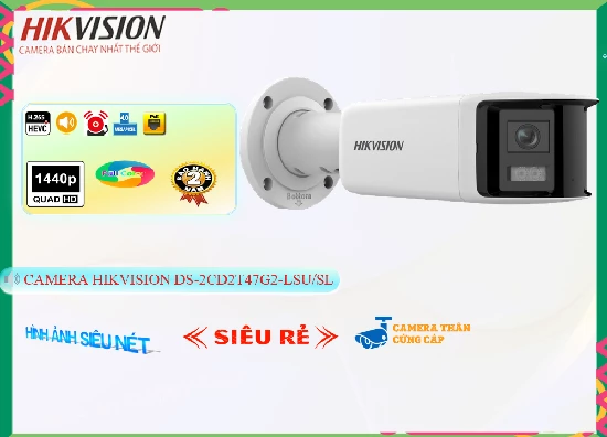 Lắp đặt camera tân phú ✽  Camera DS-2CD2T47G2-LSU/SL  Hikvision Giá rẻ