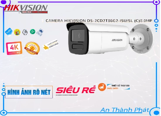 Lắp đặt camera tân phú DS-2CD2T86G2-ISU/SL(C) Camera  Hikvision Mẫu Đẹp