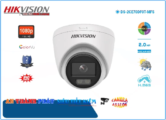 Lắp đặt camera tân phú DS-2CE70DF0T-MFS  Hikvision Thiết kế Đẹp
