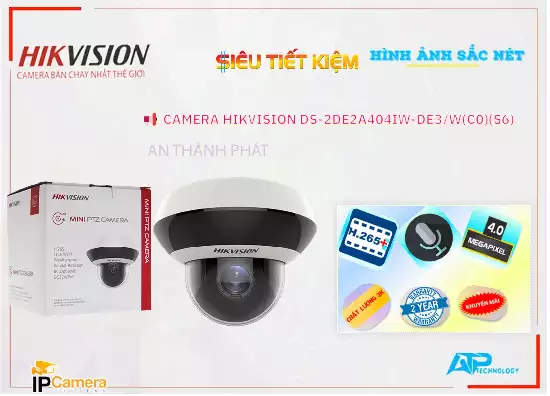 Lắp đặt camera tân phú Camera An Ninh  Hikvision DS-2DE2A404IW-DE3/W(C0)(S6) Sắc Nét ❇ 