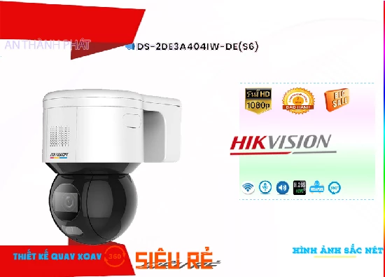 Lắp đặt camera tân phú DS-2DE3A404IW-DE(S6) Camera Sắc Nét  Hikvision
