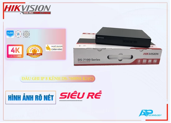 Lắp đặt camera tân phú DS-7608NI-K1(C) Tiết Kiệm  Hikvision