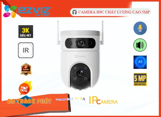 Lắp đặt camera tân phú ✲  Camera IP Không Dây Wifi Ezviz H9C (5MP+5MP) Mẫu Đẹp