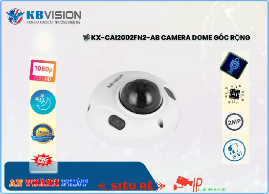 Lắp đặt camera tân phú Camera  KBvision Thiết kế Đẹp KX-CAi2002FN2-AB