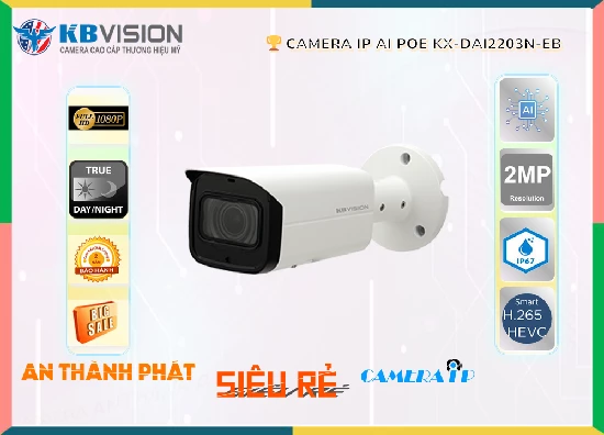 Lắp đặt camera tân phú Camera KX-DAi2203N-EB  KBvision Giá rẻ ❂ 