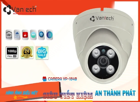 Lắp đặt camera tân phú ✲  Camera IP POE VanTech VP-184B Mẫu Đẹp