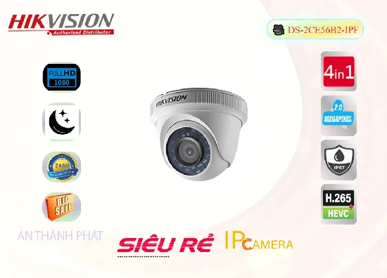 Lắp đặt camera tân phú Camera DS-2CE56B2-IPF  Hikvision Mẫu Đẹp ✔