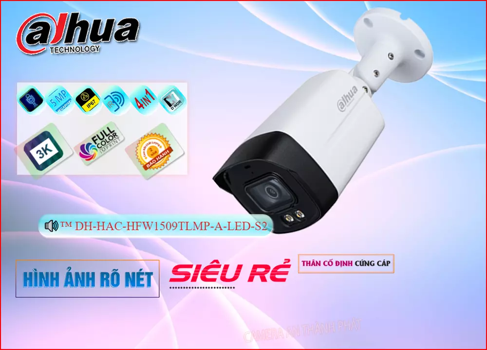 Camera dahua DH-HAC-HFW1509TLMP-A-LED-S2 ghi âm,DH-HAC-HFW1509TLMP-A-LED-S2 Giá Khuyến Mãi,DH-HAC-HFW1509TLMP-A-LED-S2