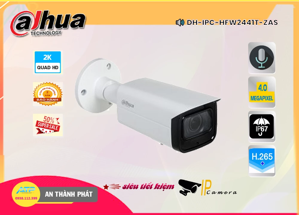 Camera IP Dahua DH-IPC-HFW2441T-ZAS,thông số DH-IPC-HFW2441T-ZAS,DH IPC HFW2441T ZAS,Chất Lượng