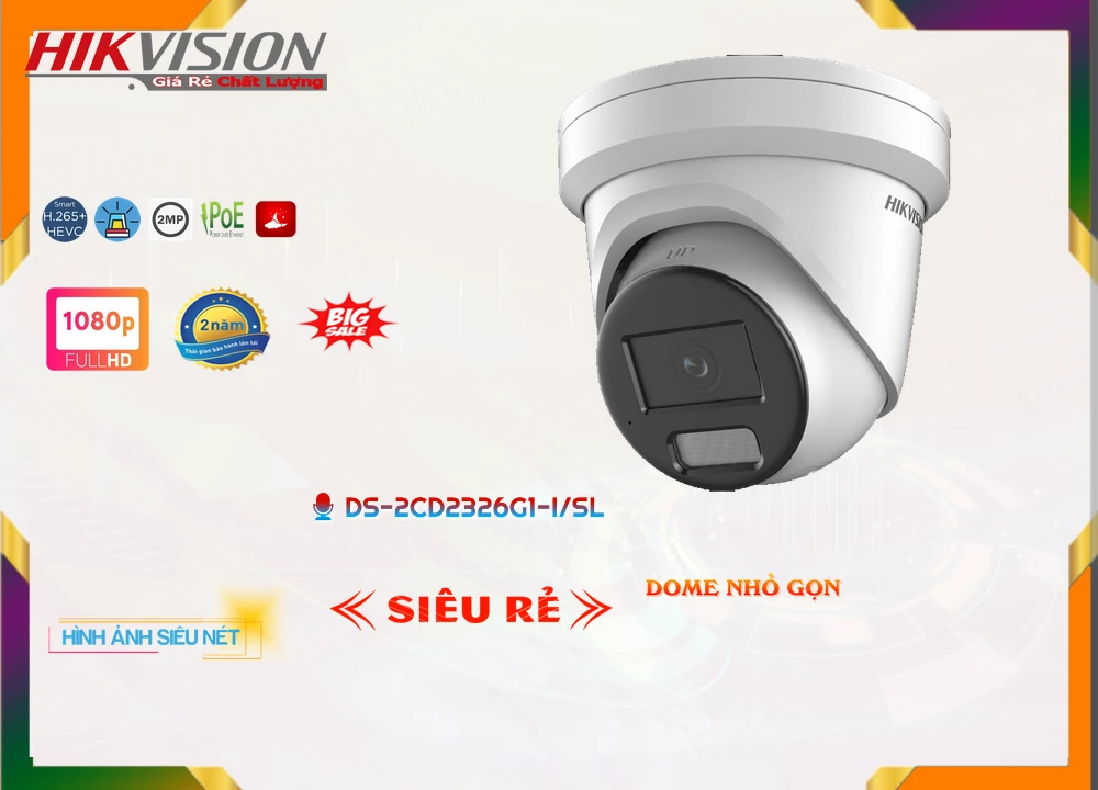 Camera Hikvision Báo Động DS-2CD2326G1-I/SL,Chất Lượng DS-2CD2326G1-I/SL,DS-2CD2326G1-I/SL Công Nghệ