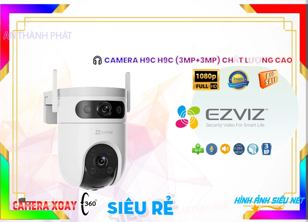 Camera H9C (3MP+3MP) Công Nghệ Mới,thông số H9C (3MP+3MP), Wifi H9C (3MP+3MP) Giá rẻ,H9C (3MP+3MP),Chất Lượng H9C
