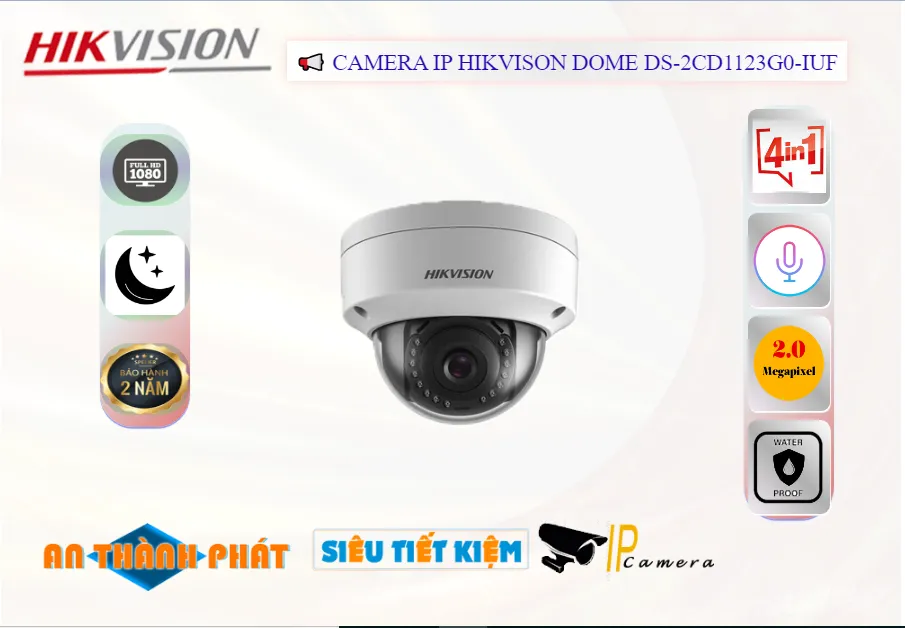 Camera Dome ip DS,2CD1123G0,IUF,DS 2CD1123G0 IUF,Giá Bán DS,2CD1123G0,IUF sắc nét Hikvision ,DS,2CD1123G0,IUF Giá