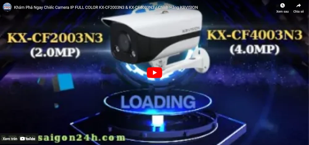 Bộ Camera Thân Full Color KBVISION Có Ghi Âm
