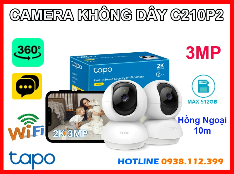 Lắp đặt camera Camera IP Wifi Không Dây Tapo C210P2 (3MP)