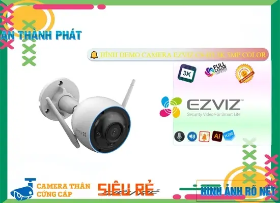 Lắp đặt camera tân phú Camera Giá Rẻ Wifi Ezviz CS-H3 3K 5MP Color Không Dây Chi phí phù hợp