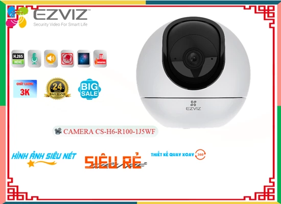 Lắp đặt camera tân phú CS-H6-R100-1J5WF (H6 5MP) Camera Thiết kế Đẹp  Wifi Ezviz