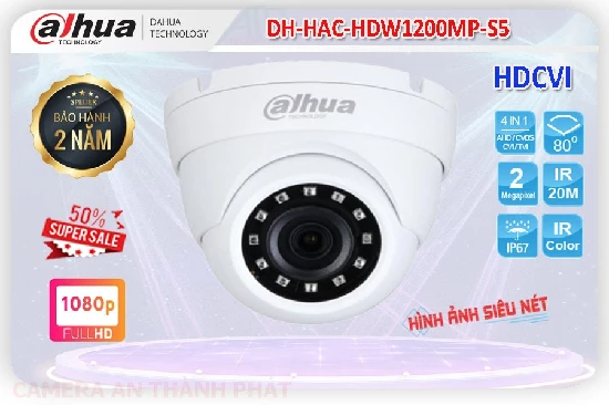 Lắp đặt camera tân phú Camera DH-HAC-HDW1200MP Full HD