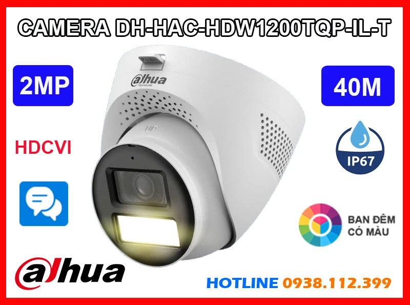 Lắp đặt camera DH-HAC-HDW1200TQP-IL-T Camera Dahua 2MP