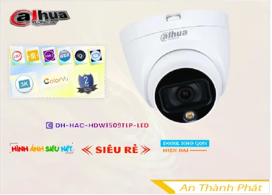 Lắp đặt camera tân phú Camera DH-HAC-HDW1509TLP-LED Thiết kế Đẹp