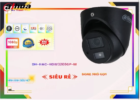 Lắp đặt camera tân phú ✅ Camera  Dahua Thiết kế Đẹp DH-HAC-HDW3200GP-M
