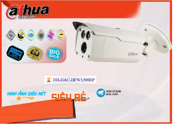 Lắp đặt camera tân phú Camera  Dahua DH-HAC-HFW1200DP Giá rẻ