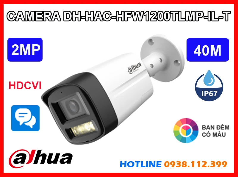Lắp đặt camera DH-HAC-HFW1200TLMP-IL-T Camera Dahua (2MP)