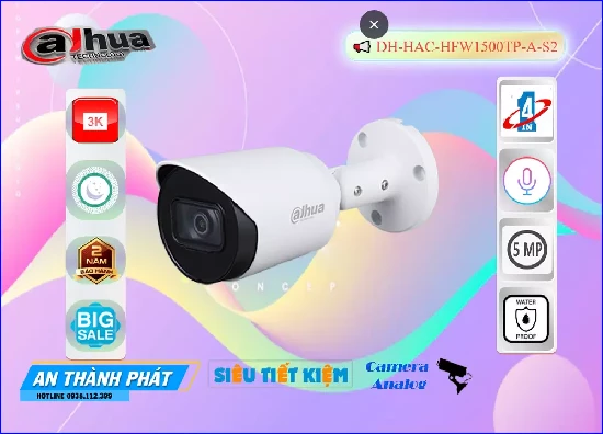Lắp đặt camera tân phú Camera An Ninh  Dahua DH-HAC-HFW1500TP-A-S2 Hình Ảnh Đẹp