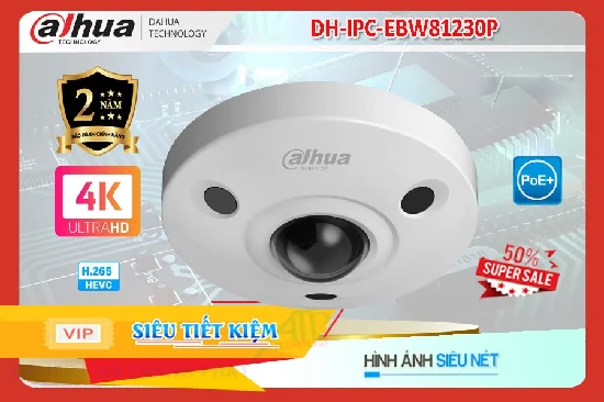 Lắp đặt camera tân phú Camera  Dahua DH-IPC-EBW81230P Sắc Nét