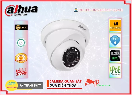 Lắp đặt camera tân phú Camera IP Dahua DH-IPC-HDW1230SP-S5-VN