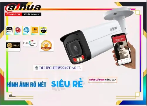 Lắp đặt camera tân phú DH-IPC-HFW2249T-AS-IL Camera Sắc Nét  Dahua