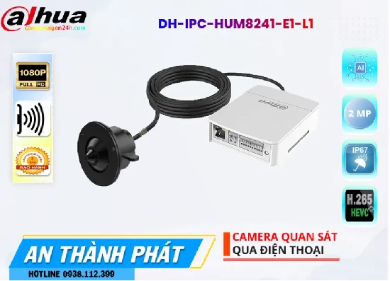 Lắp đặt camera tân phú Camera Dấu Kín Dahua DH-IPC-HUM8241-E1-L1
