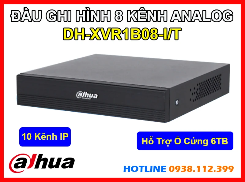 Lắp đặt camera DH-XVR1B08-I/T Đầu Ghi Camera Dahua 8 Kênh
