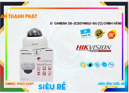 Lắp đặt camera tân phú DS-2CD2146G2-ISU(C) Camera  Hikvision Thiết kế Đẹp ☑