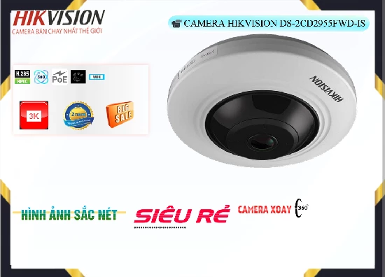 Lắp đặt camera tân phú DS-2CD2955FWD-IS Camera  Hikvision Tiết Kiệm