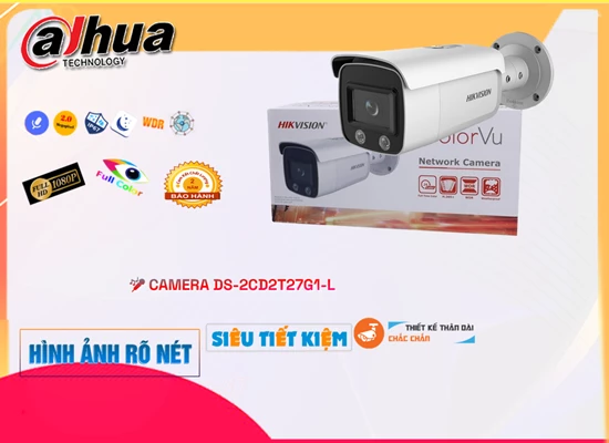 Lắp đặt camera tân phú Camera  Hikvision Sắt Nét DS-2CD2T27G1-L