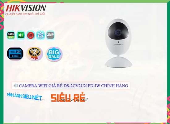 Lắp đặt camera tân phú Camera An Ninh  Hikvision DS-2CV2U21FD-IW Tiết Kiệm