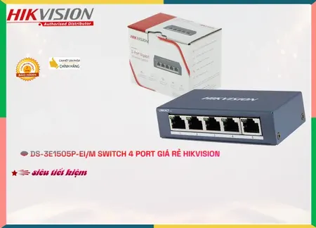Lắp đặt camera tân phú Switch POE 4 Port DS-3E1505P-EI/M Hikvision