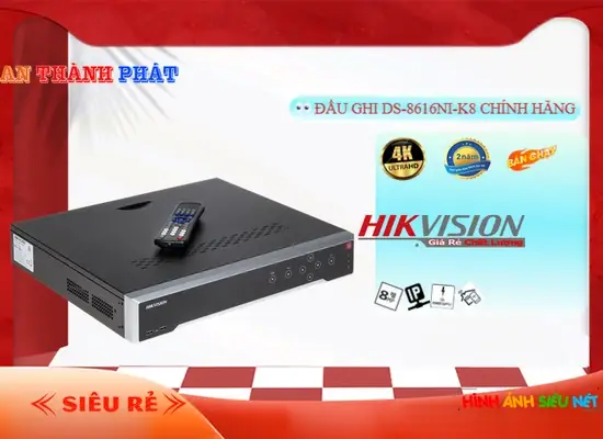 Lắp đặt camera tân phú DS-8616NI-K8 Hikvision Giá rẻ