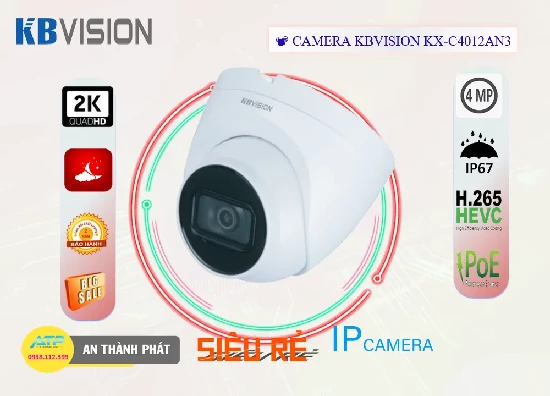 Lắp đặt camera tân phú ✨ KX-C4012AN3 Camera  KBvision Thiết kế Đẹp