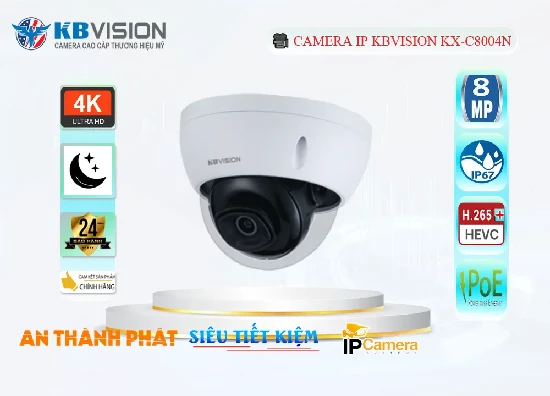 Lắp đặt camera tân phú Camera IP Kbvision Dome KX-C8004N