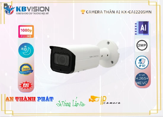 Lắp đặt camera tân phú KX-CAi2205MN  KBvision Giá rẻ