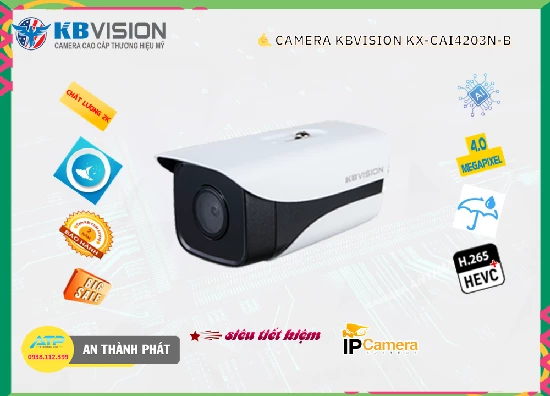 Lắp đặt camera tân phú Camera  KBvision KX-CAi4203N-B Thiết kế Đẹp