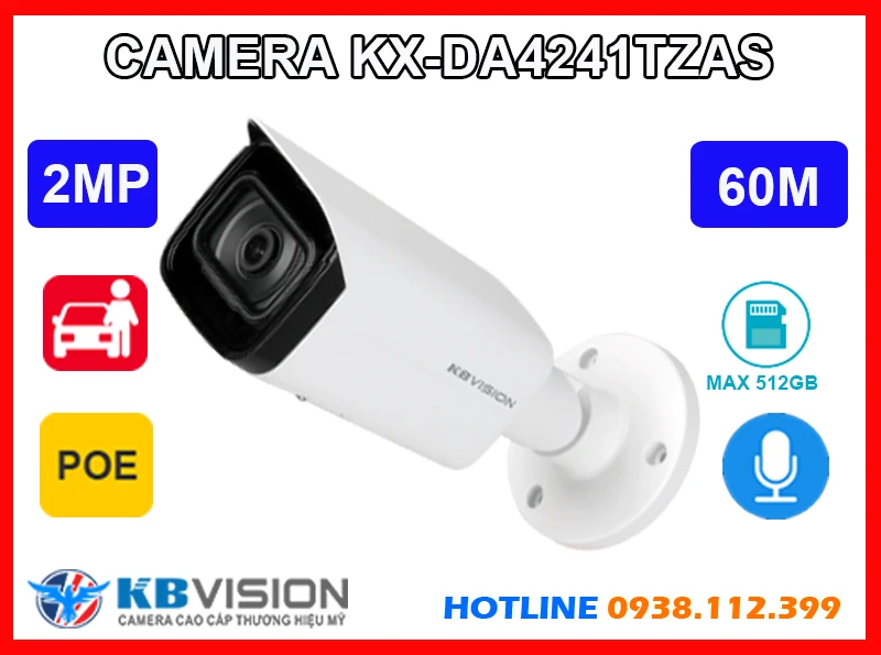 Lắp đặt camera KX-DA4241TZAS Camera KBvision 2MP