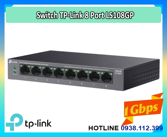 Lắp đặt camera Switch TP-Link 8 Port LS108GP